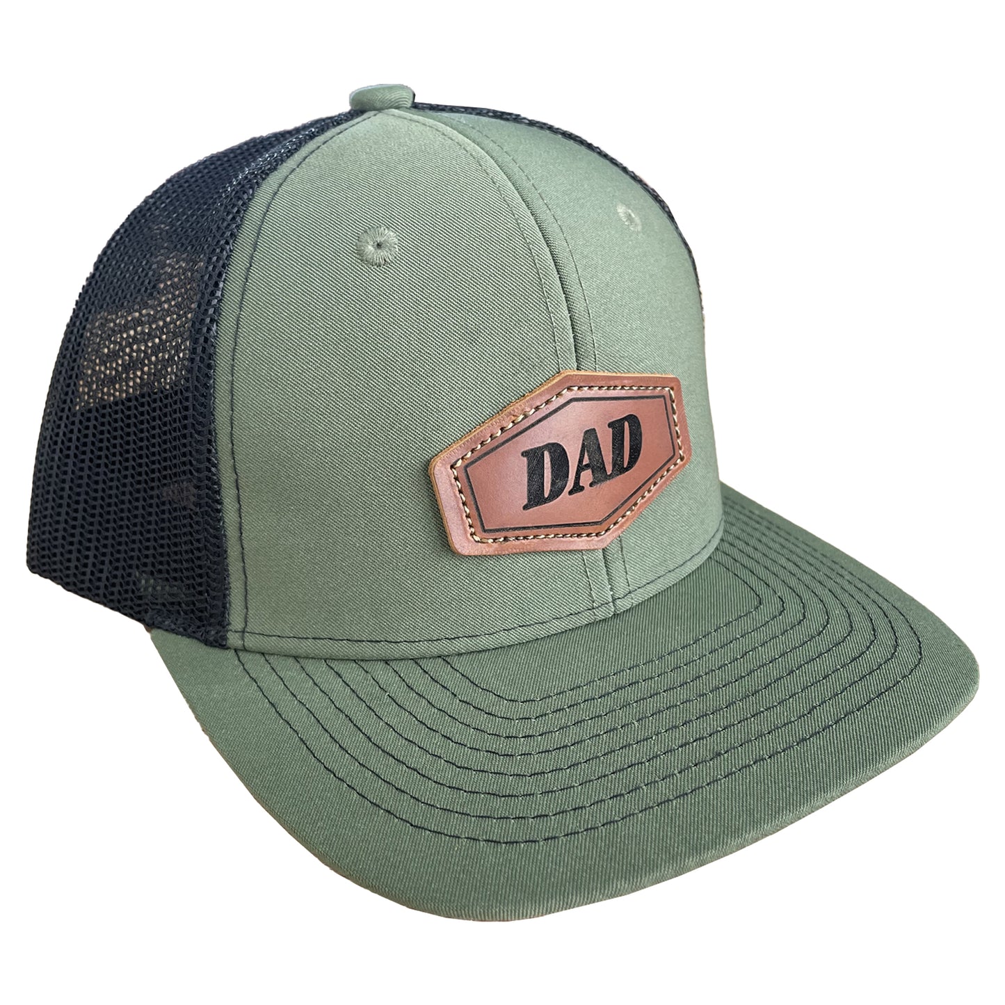 Dad Hats with Leather Patch Laser Engraved Patch, New Dad Hat, Father Hat