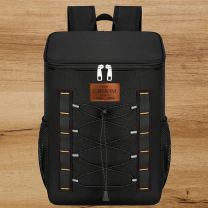 Custom Leather Patch Cooler Backpack