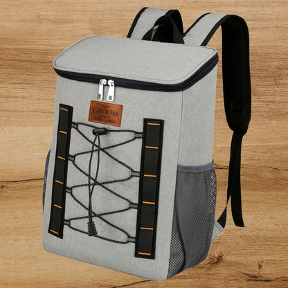 Custom Leather Patch Cooler Backpack