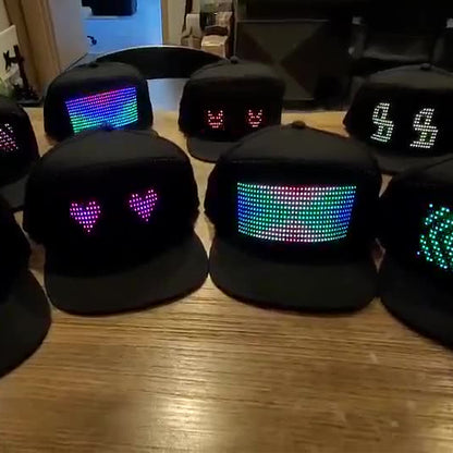 LED Shining Hat DIY with Customized Text or Animation